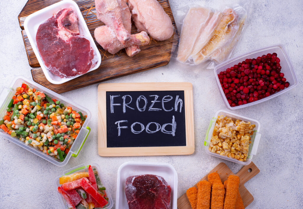 Set,Of,Various,Frozen,Products,,Vegetables,And,Meat